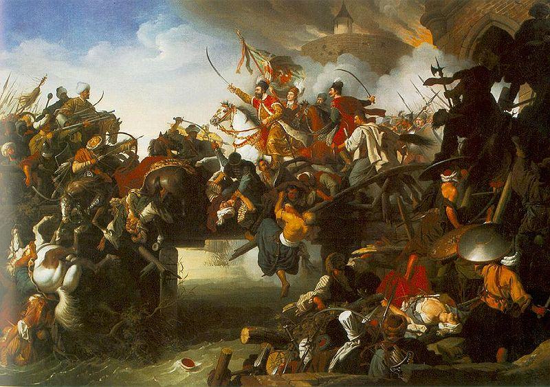 Johann Peter Krafft Zrenyis Charge from the Fortress of Szigetvar China oil painting art
